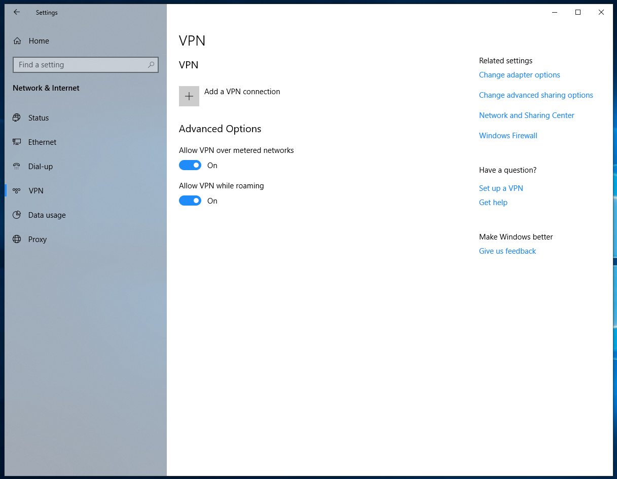 Add a VPN Connection